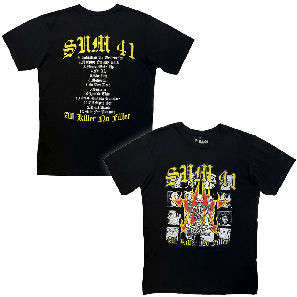 SUM41 - All Killer No Filler Tracklist / バックプリントあり / カーボンソフト加工